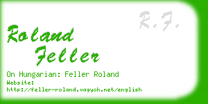 roland feller business card